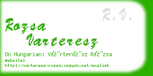 rozsa varteresz business card